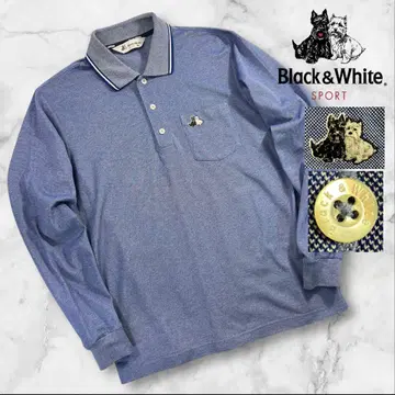 컨디션 최상 BLACK&WHITE SPORT 골프웨어 긴팔 피케 셔츠 M