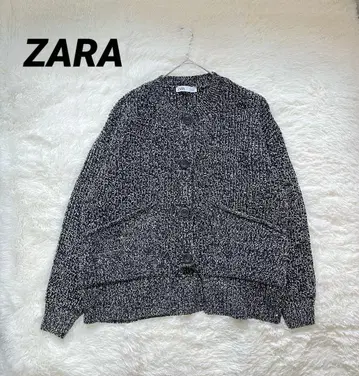 ZARA 자라 니트 가디건 가디건 빅 사이즈 루즈핏 블랙 M