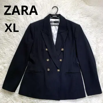 ZARA 네이비 네이비 더블 브레스트 자켓 골드 버튼 XL