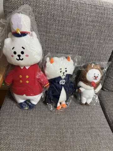 [ 새상품 ] BT21 RJ 봉제 인형 3개 묶음 판매