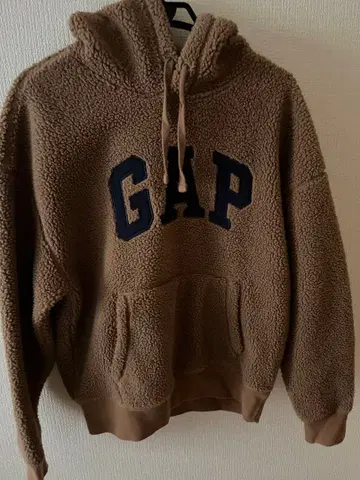 GAP 브라운 플리스 보아 후드티