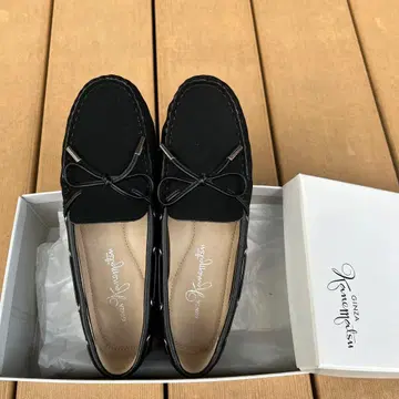 블랙 스웨이드풍 로퍼 23.5cm