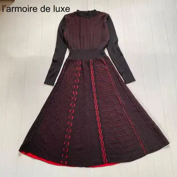l'amoire de luxe 플레어 니트 원피스 38