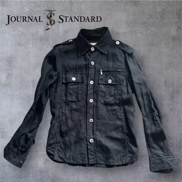 JOURNAL STANDARD 린넨 블랙 셔츠