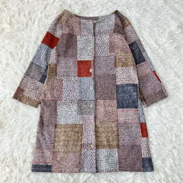 그라니프 올 패턴 롱 가디건 긴팔 속기모 체크 무늬 도트 무늬