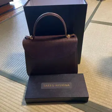 TAKEO NISHIDA 핸드백 다크 브라운