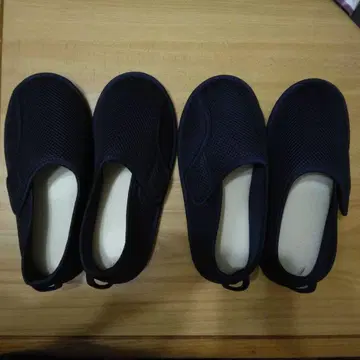 네이비 메쉬 간호용 슬립온 슈즈 24~24.5cm 2켤레