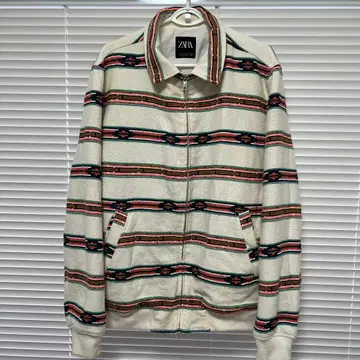 ZARA 스트라이프 오르테가 무늬 치마요 집업 블루종 빅 사이즈