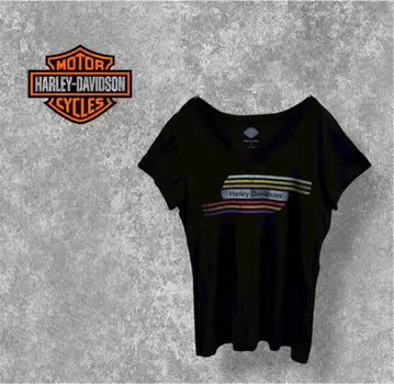 [레어] 할리데이비슨 반팔 티셔츠 프린트 로고 블랙 XL 멕시코제