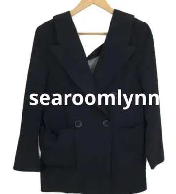 searoomlynn 블랙 테일러드 자켓 허리 리본 포함