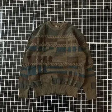 archive vintage retro 3D knit brown