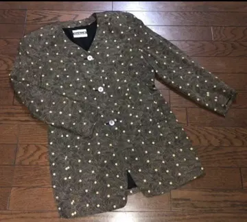 ANNE KLEIN II 노카라 자켓 실크 100% 여성용 9호