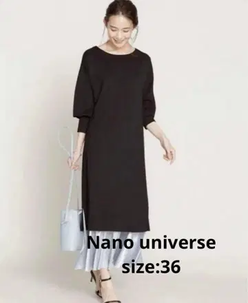 나노 유니버스 새상품급 블랙 롱 슬리브 원피스