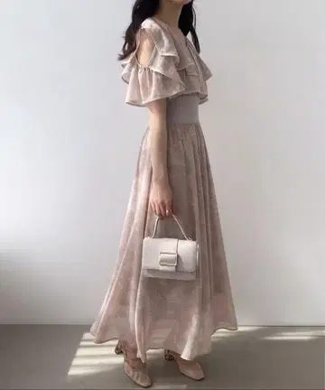 MAJESTIC LEGON 프릴 롱 원피스 핑크 계열 기타