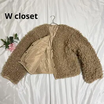 W closet 더블 클로젯 리버서블 푸들 자켓 2WAY