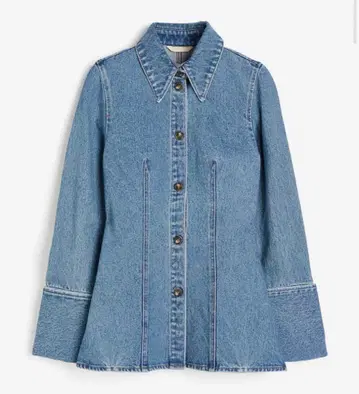 H&M 데님 핏 셔츠 데님 자켓