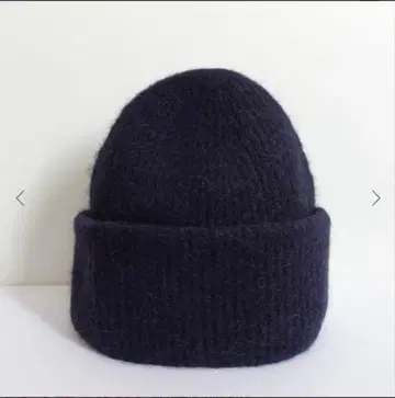 ARKET 울 알파카 네이비 니트 모자