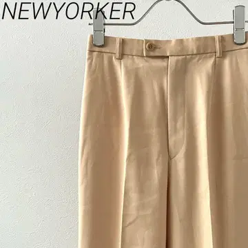 NEWYORKER 슬랙스 스트레이트 센터 프레스 심플 깔끔한