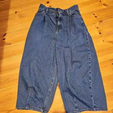 zucca x Lee 데님 와이드 팬츠 블루