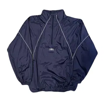 90s UMBRO 아노락 나일론 자켓 네이비 2way 라인