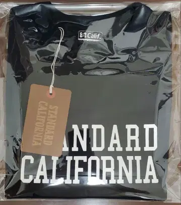 STANDARD CALIFORNIA 테크 드라이 로고 T BLACK L