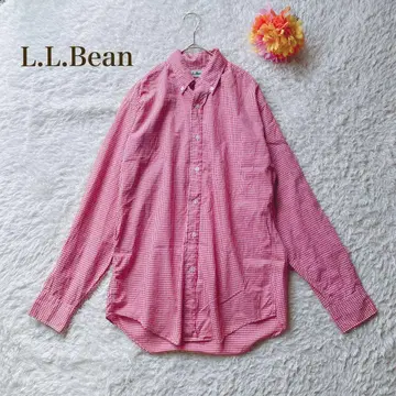 엘엘빈 [ S ] 핑크 체크 무늬 셔츠 캐주얼