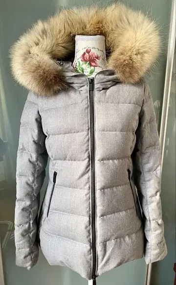 TATRAS (타트라스) 퍼 라이트 그레이 퀼팅 다운 자켓