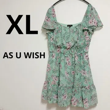 AS U WISH 플로럴 프린트 원피스 XL 여성용 튜닉
