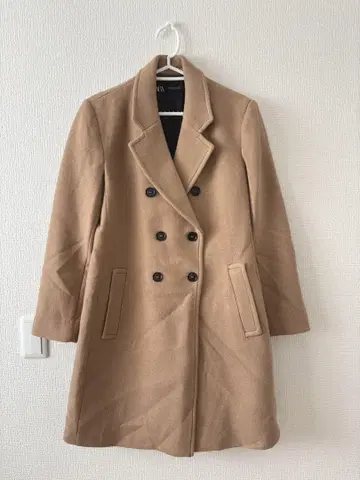 [컨디션 최상] zara 자라 더블 브레스트 코트 베이지 L