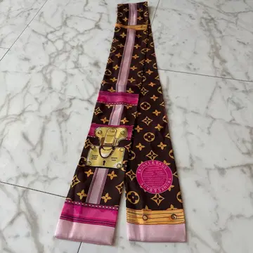 모노그램 로고 패턴 스카프 리본 반다나 반도