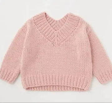 [ V NECK LOWGAUGE KNIT ] moussy