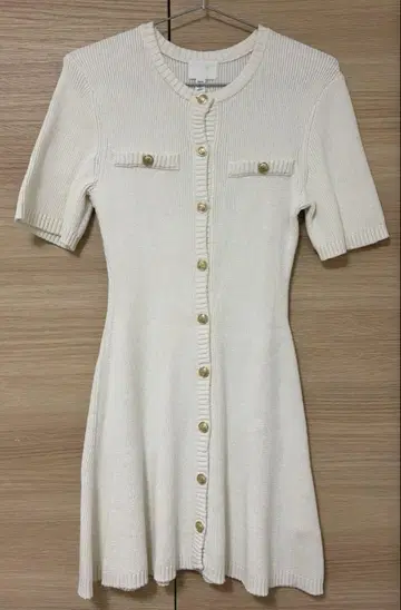 H&M 아이보리 니트 원피스 반팔