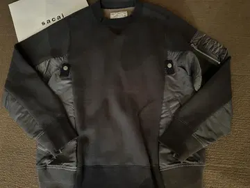sacai 다크 그레이 스웨트 셔츠