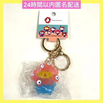 산리오 미야쿠미야쿠 변신 입체 마스코트 클리어 컬러 키링 푸딩