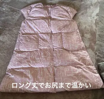 새상품급 하나에모리 다운 롱 베스트 포켓 부착 핑크 M