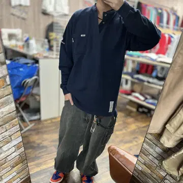 TYNDALE USA제 M FRMC 헨리넥 트레이닝복 네이비