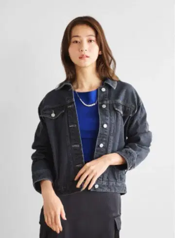 LOUNIE 루니 등 트임 G 백 버튼다운 데님 자켓