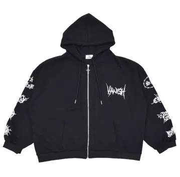 볼칸 & 아프로디테 백 큐빅 크로스 ZIP 후드티 블랙