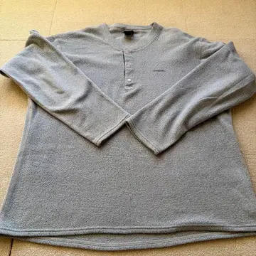파타고니아 Capilene L 그레이 플리스 헨리 긴팔 USA제
