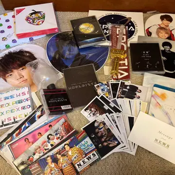 NEWS 굿즈 세트 묶음 판매 마스다 타카히사 블루레이 부채 응원봉