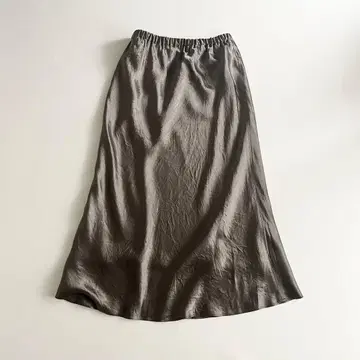 SLOBE IENA 새틴 머메이드 스커트 차콜 그레이