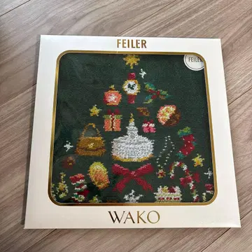 페이러 wako 콜라보 크리스마스 손수건 그린 미개봉 새상품