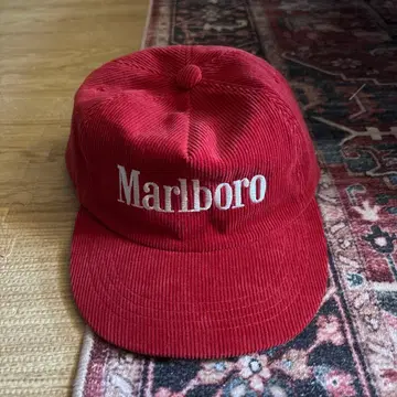 Marlboro 코듀로이 캡 빨간색