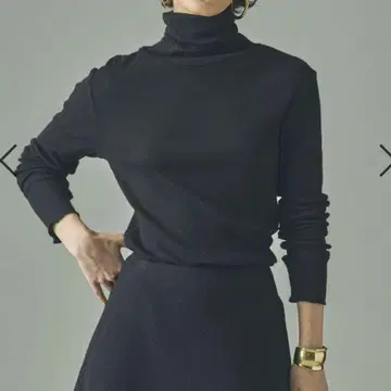 미사용 새상품 캘런솔로지 울 골지 터틀 블랙