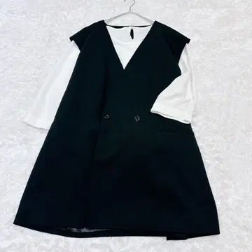 ZARA 지레 벨트 포함 L 블랙 베스트 더블 버튼 블랙 자켓
