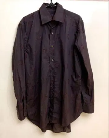 ETRO 다크 브라운 긴팔 셔츠 에트로