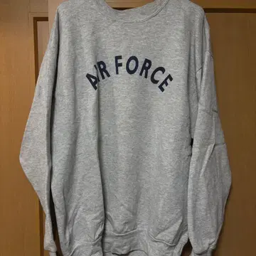 AIR FORCE 프린트 그레이 맨투맨 구제 의류