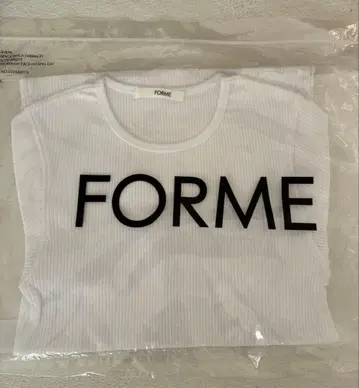 MOTHER FORME 리브 티셔츠 히가시하라 아키 화이트