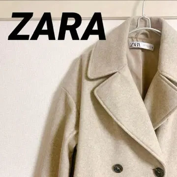 ZARA 자라 체스터 코트 롱 코트 테일러드 베이지 M 사이즈