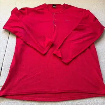 Patagonia Capilene XL 레드 긴팔 플리스 헨리